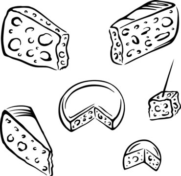 Käse, Vektor Set, cheese