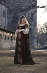Beauty in medieval dress