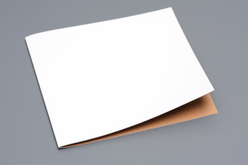 Open album with a pure white cover