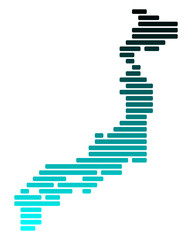 Obraz premium Karte von Japan