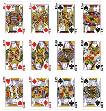 playing cards classic jack queen king