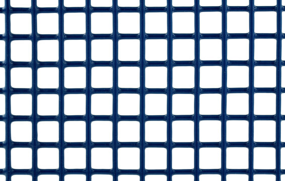 grille m&eacute;tallique plastifi&eacute;e bleu, fond blanc