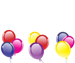 vector background with balloons