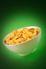 bowl with cornflakes