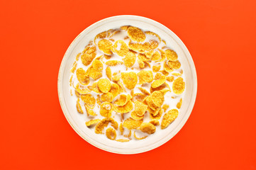 bowl with cornflakes