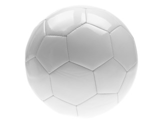 white soccer ball on white background