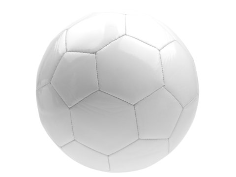 weißer Fußball auf weißem Hintergrund