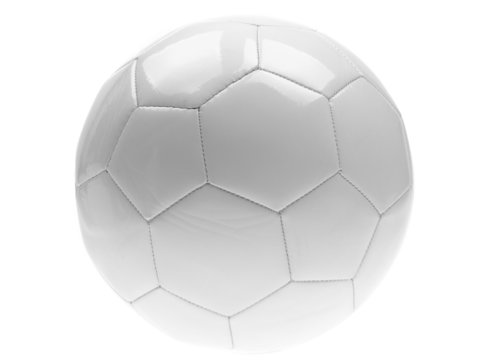 white soccer ball on white background