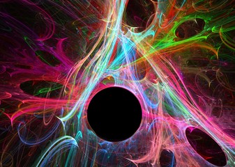 Fractal abstract background - Colorful lights chaos