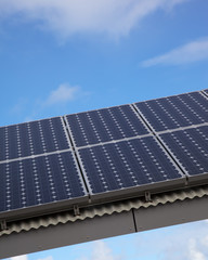 Fototapeta premium Solar Panel Against Blue Sky