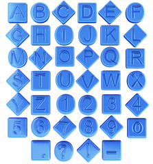 Blue Alphabet