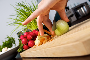 Onion cutting board