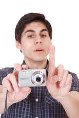 Fototapeta premium Man taking pictures