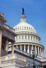 Fototapeta na wymiar US Capitol closeup, Washington DC.