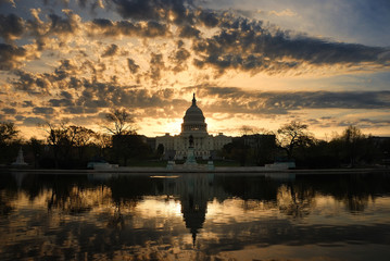 Capitol Hill Building in the morning, Washington DC