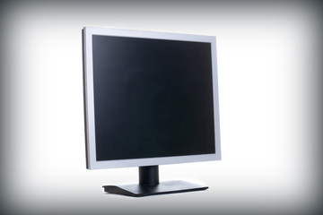 Personal computer isolated on the gradient background