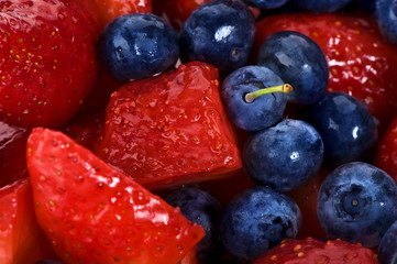 Strawberries and blueberries