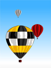 Naklejka premium air balloon with coloring of taxi