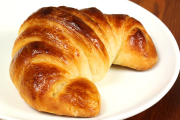 Croissant on plate