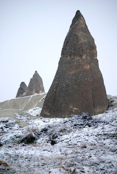 mountain peaks in Cappadocia
