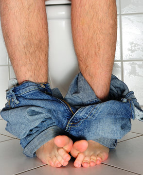 in the restroom