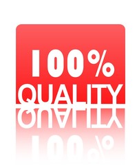 100% quality logo