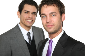 zwei männer dynamisches team business