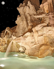 Fontana dei Quattro Fiumi , Piazza navona, Rome