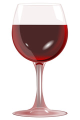 Glass for red wine isolated
