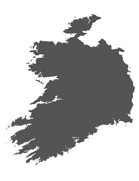 Karte von Irland - freigestellt