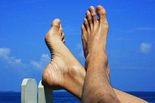 feet on vacation