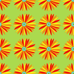 Fototapeta na wymiar Colorful floral seamless pattern in vector format