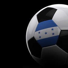 Obraz premium Honduran soccer ball over black background