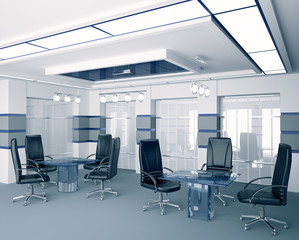Fototapeta na wymiar Modern boardroom 3d
