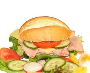 Brötchen mit Schinken