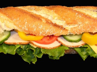 Grosses belegtes Baguette