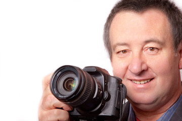 Mann mit Fotoapparat