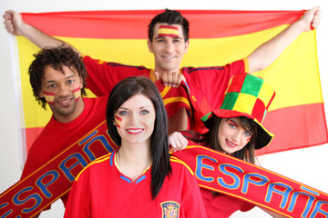 Supporters de l'équipe espagnole