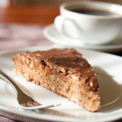 Chocolate cake with nuts