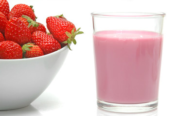 Fresas y batido