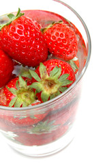 Fresas en un vaso