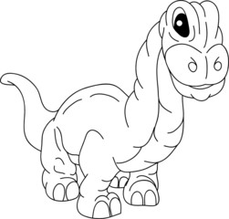 vector - a small dinosaur isolated on background
