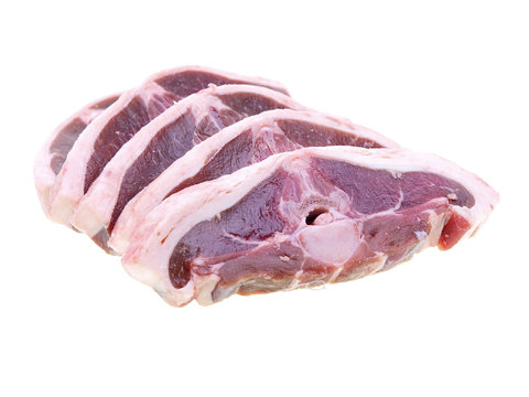 saddle of lamb, raw