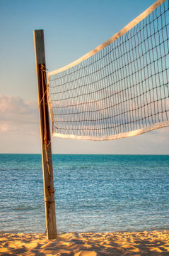 Volleyball Net On The Beach