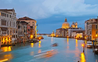 Papier Peint photo Lavable Venise Grand canal le soir