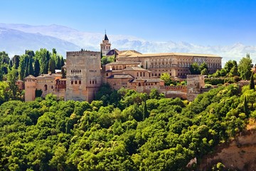 View on Alhambra at sunset - obrazy, fototapety, plakaty