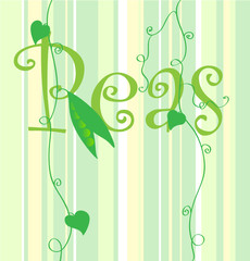 Peas green background.