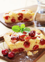 Cherry sponge cake