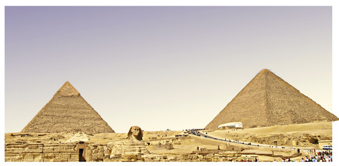 Sphinx und Pyramide von Kairo