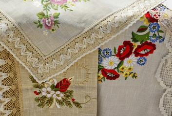 Traditional Croatian fabric and lace